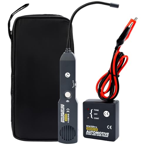 EM415Pro Automotive Wire Tracer Circuit Breaker Finder, 6-42V Short Circuit Finder Electrical Tester, Cable Tracker & Voltage Detector with 7 Inch Flexible Probe for Car and Low Voltage DC Diagnostics