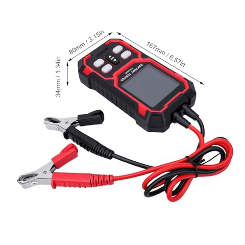 Hilitand Battery Tester, Digital Battery Analyzer for 12V 24V 50 2000 CCA Batteries with 2.68 inch Color Display 14F to 122F for Cars Trucks RV Boat
