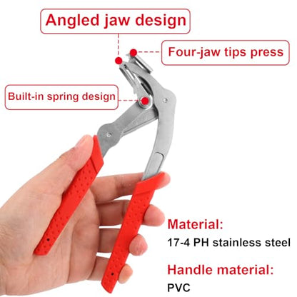 Car Clip Pliers with 30pcs Nylon Rivets, Panel Clip Removal Pliers Multi-Functional Spring-Loaded Auto Fastener Rivet Remover Damage-Free Disassembly Tools for Door Panels Interior Trim Buckles
