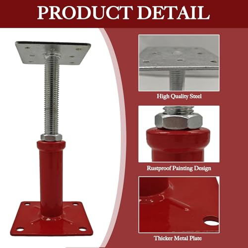 Floor Jacks,5 to 8.5 inch Adjustable Support Beam Basement Jack Post,House Floor Jacks Mini Screw Post Pole for Leveling,Galvanized (8)