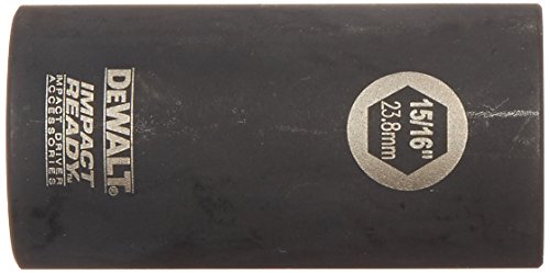 DEWALT DW2293 15/16-Inch IMPACT READY Deep Socket for 3/8-Inch Drive - size: 1 Count (Pack of 1), style: 15/16"