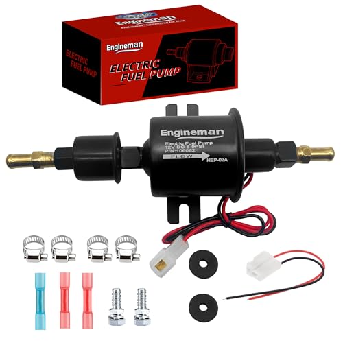 Electric Fuel Pump 12V 5-9psi HEP-02A for Electric Transfer Universal Low Pressure Gas Diesel Fuel Pump for All 12V Cars Trucks Boats Carburetor Lawn Mower - size: 5-9 PSI HEP-02A