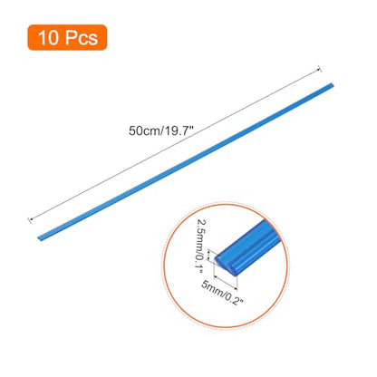 MECCANIXITY 10pcs 20 Inch Plastic Welding Rods PP Welding Strips Welder Rods for Car Bumper, Kayak Repair, Plastic Welder, Blue - color: Blue, size: 20 Inch