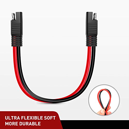 Nilight 10 Gauge 2 Pin Quick Disconnect Harness,Heavy Duty SAE Connector Bullet Lead Cable - color: 12" SAE Disconnect 10AWG