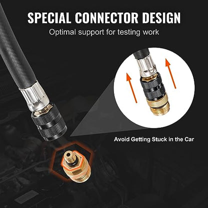 VEVOR Compression Tester Adapter Kit, 9 Pcs Automotive Engine Cylinder Leak Down Compression Test, Accurate Dual Scale Pressure Gauge 0-300 psi, with Long Reach Hoses and Case for Engine Cylinders