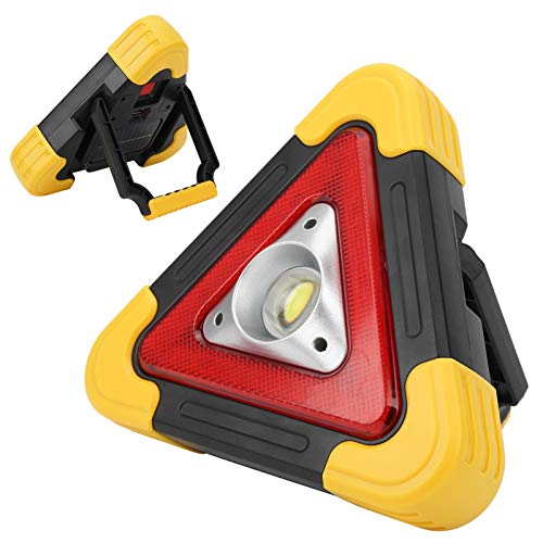 Car Warning Triangle Lamp, Emergency Safety Flashing Sign with Rechargeable Battery, MultiFunction Work Light - Durable ABS Plastic, Adjustable Brightness, Ideal for Roadside