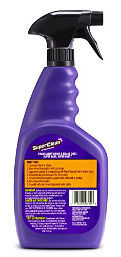 Super Clean Foaming All Wheel Cleaner Safe for All Wheels and Rims Brake Dust Cleaner Grime Eliminator - size: 1 Count (Pack of 1), style: 32 oz. Trigger