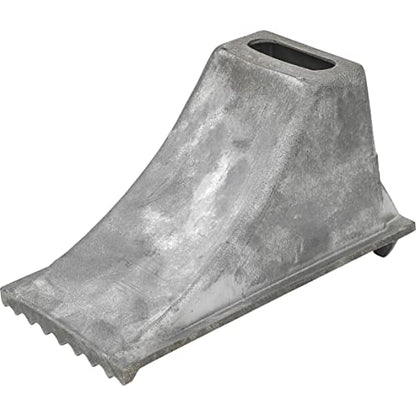 Buyers Products WC1267 Aluminum Wheel Chock 6.25 x 12.25 x 7 Inch with Steep Slope Design and Rugged Teeth for Stability, 55,000 lb Capacity, Lightweight Chock for Trucks Trailers and Equipment