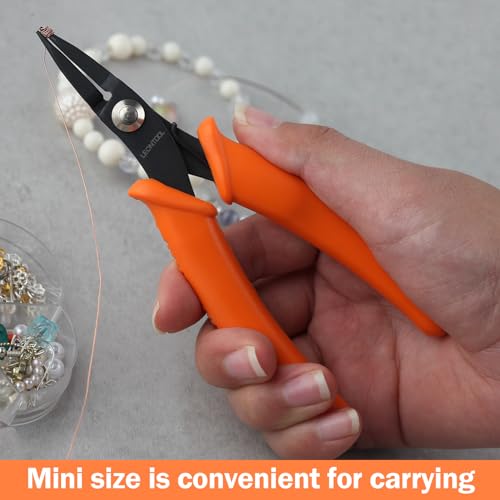 5-Inch Long Nose Pliers Specialty Pointed Nose Tweezer Nose Pliers | 1mm Diameter Tip, Smooth Jaw, Mini Precision Needle Nose Chain Nose Pliers for Jewelry Making Wire Wrapping, Object Gripping - style: Long Nose Pliers