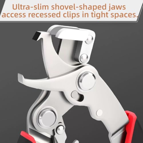 New Heavy Duty Spring Loaded Car Clip Pliers with Anti-Slip Grip,Multi-Functional Automotive Clip/Trim Removal Tool for Plastic Rivets,Stubborn Clips,Dashboard,Door Panel & Bike Tire Fasteners (1pc)