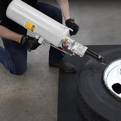 Bonnlo 2.1 Gal/8L Air Tire Bead Blaster, 120PSI Tire Bead Seater w/Pressure Gauge & Handle, Iron and Steel Trigger Seating Tool Inflator Tank for Cars ATV, 87-116PSI Operating Pressure, Gray - color: Gray