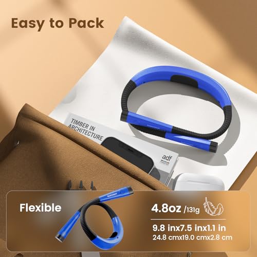 Glocusent Book Light, 3-Color & 6-Brightness Reading Light, Bendable Neck Light, 80-hr Lasting Rechargeable Book Light, Perfect Reading Lights for Books in Bed, Knitting, Repairing, Book Lovers Gifts | 3-Color&6-Brightness, USB-C,LED Neck Reading Light,Wo