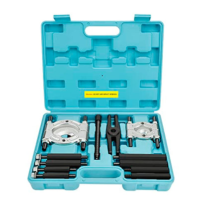 DURATECH 12PCS Bearing Puller Set, 5-ton Capacity Heavy Duty Flywheel Separator Tool, 2" and 3" Bar-Type Splitter Remove Bearings Kit, Gear Puller, Storage Case Included