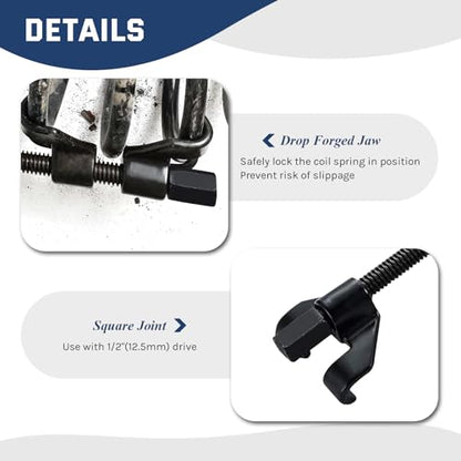 DASBET 14" Coil Spring Compressor Tool Suspension Strut Remover Installer Kit Macpherson Coil Spring Compressor