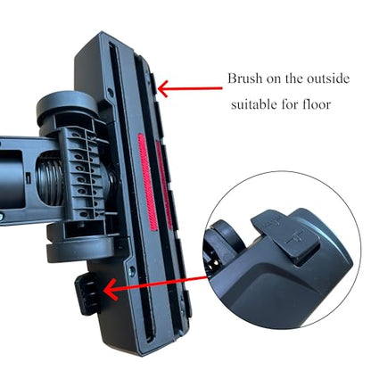 Replacement for Universal Vacuum Cleaner Floor Brush Head, 1 1/4" 32mm Vacuum Cleaner Parts Attachment Accessory Two Functions (for Floor&Carpet)