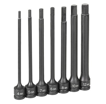 Grey Pneumatic GRE1267MH 3/8" Drive 6" Length Metric Hex Driver Set