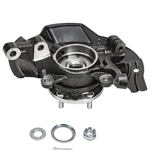 Detroit Axle - Front Steering Knuckles Rear Wheel Hub and Bearings Kit Replacement for 2011 Kia Optima 2.4L - size: 4UW47752/Kit