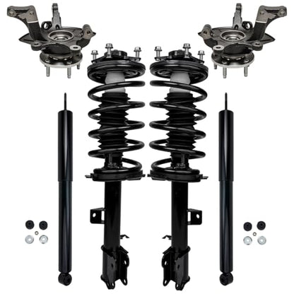 Detroit Axle - Front 6pc Struts Kit for 08-11 Ford Escape Mazda Tribute Mercury Mariner, Steering Knuckles & Wheel Bearing Hubs Struts & Coil Spring Rear Shock Absorbers Replacement Suspension - size: 6AQU47681/ strut shock sway kit