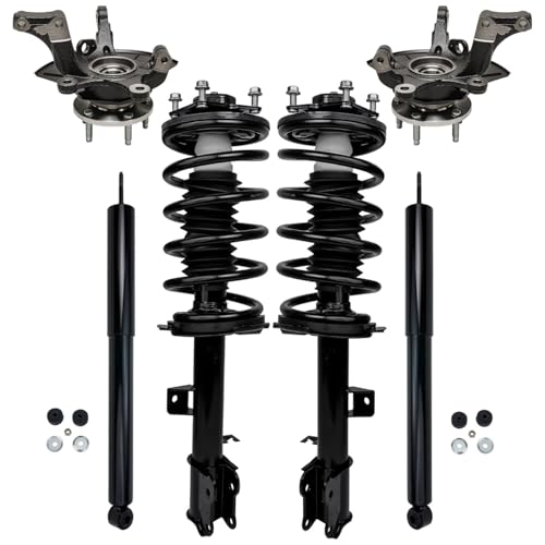 Detroit Axle - Front 6pc Struts Kit for 08-11 Ford Escape Mazda Tribute Mercury Mariner, Steering Knuckles & Wheel Bearing Hubs Struts & Coil Spring Rear Shock Absorbers Replacement Suspension - size: 6AQU47681/ strut shock sway kit