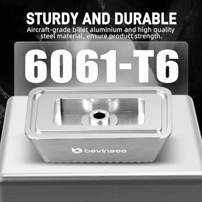 Bevinsee Jack Pad Aluminum Compatible with 3 Series E46 1999-2006, X3 Series E83 2004-2010, Z4 Series E85 E86 2004-2008, E89 2009-2016, Replaced 51718268885 Silver - color: Silver