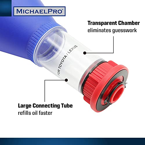 MichaelPro Spill-Free Oil Funnel for Toyota and Lexus Vehicles, Hands-Free Oil Changing, Compatible with Models Featuring a Threaded Oil Filter Cap, Heavy-Duty Material - MP009075