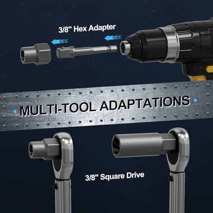 28Pcs Deep Bolt Extractor Set, Spark Plug Extractor Socket Set | with 3/8" Drive for Removing Damaged Rounded-Off Bolts, Nuts, Studs, Threaded Tubes - size: 28-pieces