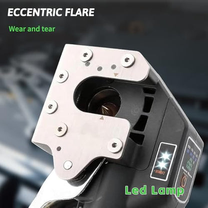 Brake Flaring Tool Kit 1/4" - 3/4" Electric Flaring Tool for Copper Tubing Pipe Precision Flaring Tool HVAC 5 SAE Sizes Clamps 45° Eccentric Cone Flare Gauge Set with 2200mAh Powered Flare Tool Set - size: 13PCS Electric Flaring Tool Kit