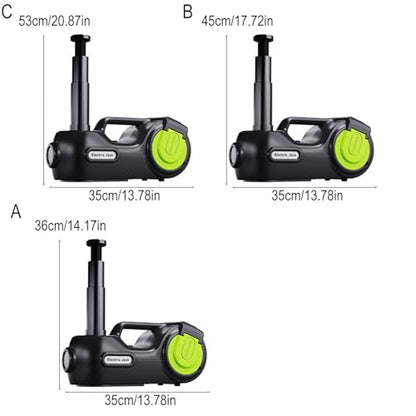 Electric Hydraulic Car Jack Kit 5 Ton 12V, Electric Car Jack with Impact Wrench and Tire Inflator Pump, Portable Car Lift Floor Jack (Lift Range: 6.1-21 Inch) for Sedans SUV MPV Tire Change