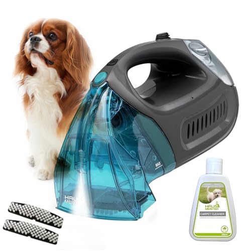 Hausmeister Hydroflex Plus Carpet Cleaner Machine, Upholstery Cleaner Machine for Couch, Car Seats & Pet Stains, 500W Powerful Handheld Deep Cleaner with 3 Brush Heads (Machine + 1 solution) - size: Machine + 1 solution