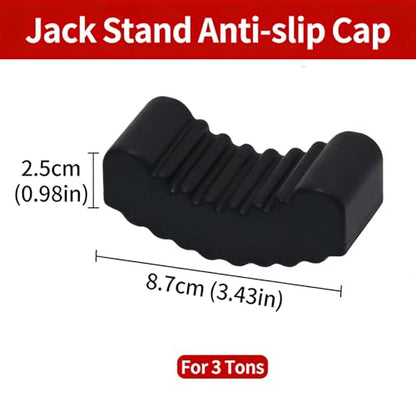 2 PCS 2-3 Ton Jack Stand Pads for Car, Anti-Slip Rubber Floor Jack Pad, Load-Bearing, Universal for Most Cars, Trucks, SUVs (Black) - color: 3 Ton #Black