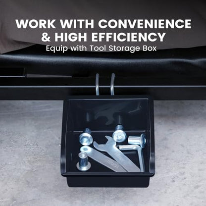 KROAK Creeper, 40 Inches 2 in 1 Z Creeper Seat 330 lbs Capacity Garage Chair Adjustable Rolling Folding Car Creeper with 6 pcs Wheels,Lay Down or Sit for Garage, Shop, Auto Repair Black - size: 40" 2 in 1