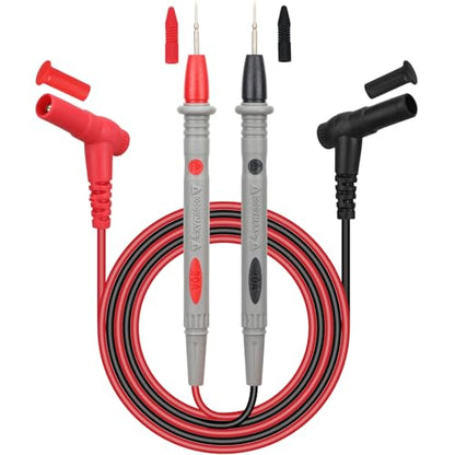 SWANLAKE 2-Piece Multimeter Test Probes, CAT III 1000V 20A Multi Meter Test Leads Kit, Ultra-Sharp Alloy Probe Tips, Voltmeter Leads, Multimeter Lead for Electrical Testing