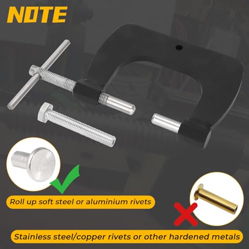 1/8" Semi-Tubular Rivet Tool Kit with 50 Rivets | 1/8" Vent Window Restoration Tool Kit for Tonka Pinball Vent Colema n Repair with 50 Standard Rivets - size: Standard