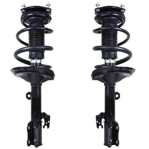 Detroit Axle - Front Steering Knuckles Struts for 06-07 Toyota Highlander, 04-06 Lexus RX330, 07-09 RX350, 06-08 RX400h, Steering Knuckles & Wheel Hub Bearings Struts with Coil Springs Replacement - size: 4QU47815/ Big strut kit