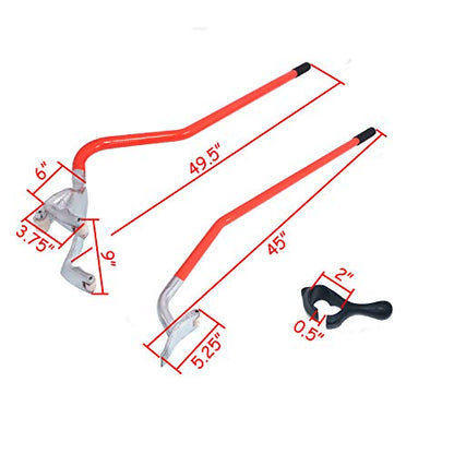 Vehicle Steel Tire Mount Demount Tool 17.5" to 24" Semi Tire Changing Toolwith Extra Bead Keeper, Tubeless Truck Bead Breaker Manual Tire Removal Changing Tools for Car Repairing (Orange)