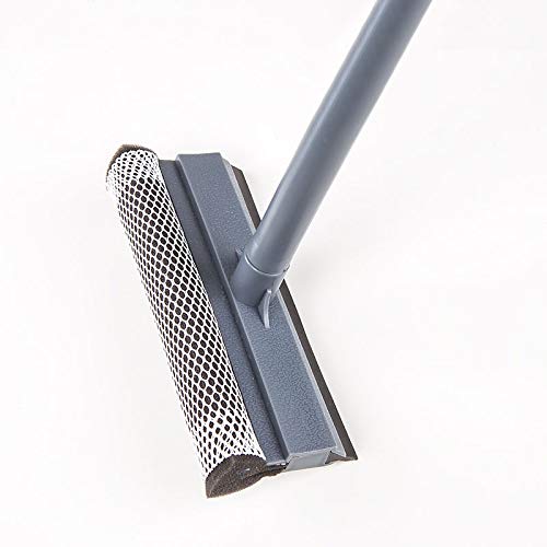 Window Squeegee Cleaning Tool 2 in 1 Window Cleaning Car Squeegee Windshield Cleaning Sponge and Rubber Squeegee,Black, Auto Squeegee