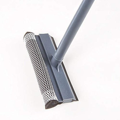Window Squeegee Cleaning Tool 2 in 1 Window Cleaning Car Squeegee Windshield Cleaning Sponge and Rubber Squeegee,Black, Auto Squeegee
