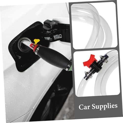 Cabilock 1Set Manual Hand Pump Transfer Pump with Hose Portable Gas Oil Water Siphon Pump Kit for Car Truck Boat and Transfer