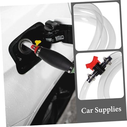 Cabilock 1Set Manual Hand Pump Transfer Pump with Hose Portable Gas Oil Water Siphon Pump Kit for Car Truck Boat and Transfer