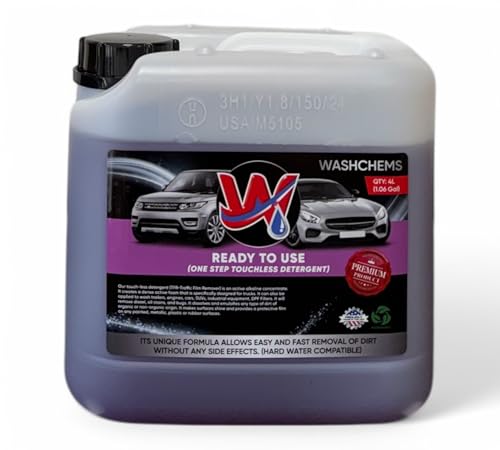 Foam Cannon Ready to Use - Touchless One Step Car Wash Shampoo (1 Gallon, 128 oz) – No Mixing Ratio Required - Commercial Grade – Great for Cars, Trucks, Motorcycles, Other - Wash Chems (1)