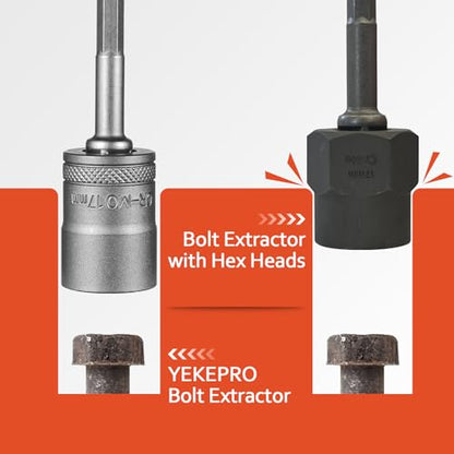 21PCS Bolt Extractor Set, 3/8" & 1/4" Drive Nut Remover | Impact Stripped Bolt Extractor, Easy Twist Socket, for Removing Stripped, Damaged, Rusted, Rounded-Off Bolts & Nuts - size: 3/8''&1/4'', 21pcs