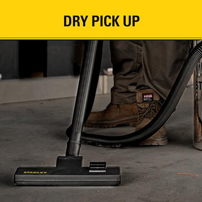 STANLEY Wet Dry Vacuum,4.5 Gallon 4HP Wall Mounted Shop Vac,26 Cleaning Ranging Stainless Steel Tank,Garage/ Home/Upholster/Laundry/Rooms Vacuum SL18133 - color: Sl18133