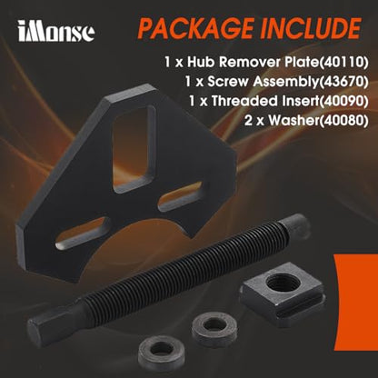 40100 Hub Remover Tool Compatible with 5 6 8 Lug Hub Assemblies on Most Cars and Trucks