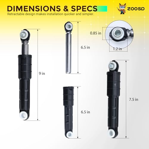 WF45R6100AC WF45R6300AV WF45R6100AW WF45B6300AC Washer Shock Absorber Kit | WF45R6100AP WF45T6000AW WF45R6300AW WF45R6300AC WF45T6000AV WF50R8500AW WF50R8500AV WF45B6300AP WF46B6700AD; for Samsung.