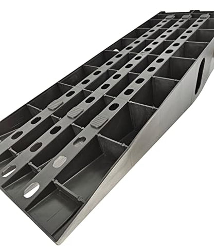 MaxxHaul 50515 6.25" Lift Car Ramps, 2-Pack – 6, 500lb GVW, Deep Grooved Surface for Stable Tire Placement, Heavy-Duty, Black