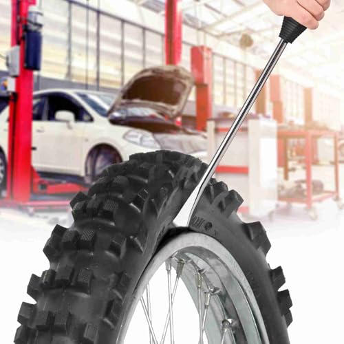 ZJchao Tire Lever Set Durable Multi Functional Tire Spoon Tyre Changing Tool with Protectors Valve Cores for Bike Motorcycle Car Repair and Removal Steel Material 3 (Red 02)