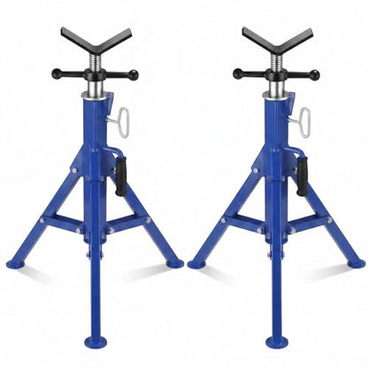 Garvee V Head Tripod Pipe Jack Stand, 1/8"-12" Pipe Support Rest, 2500 LB Heavy Duty Carbon Steel Adjustable 28"-52" Folding Portable Pipe Stand for Welding Pipe | Heavy Duty Carbon Steel Adjustable 28"-52" Folding Portable Pipe Stand for Welding Pipe - c