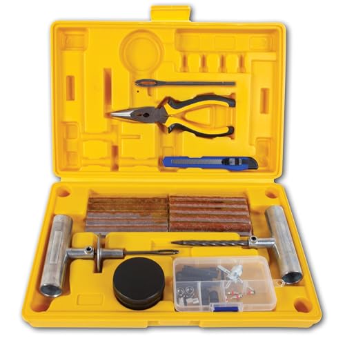 Silverback Automotive Tire Plug Kit for Car, Truck, Off-Roading, 4x4's, Motorcycle, Trailers, ATV, Tractor, Jeep. Professional-Grade Tire Repair Kit with Plugs. Heavy Duty Tire Repair Kit.