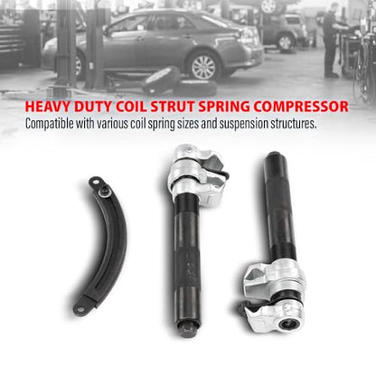 ANDPLAY Heavy Duty Coil Spring Compressor Tool Set 45# Steel, 2645 lbs Max Load, 23–280 mm Wide Jaw Capacity, Safe Strut Removal & Installation Kit Black