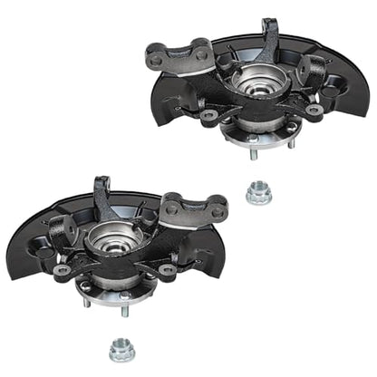 Detroit Axle - Front Steering Knuckles w/Hubs Outer Tie Rod End Links Replacement for 2012-2017 Toyota Camry L LE XLE 2.5L - size: 4SU48654/Kit